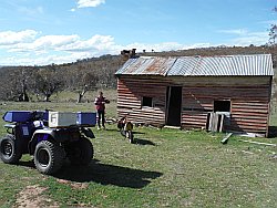 Hut overlooking Lake Eucumbene